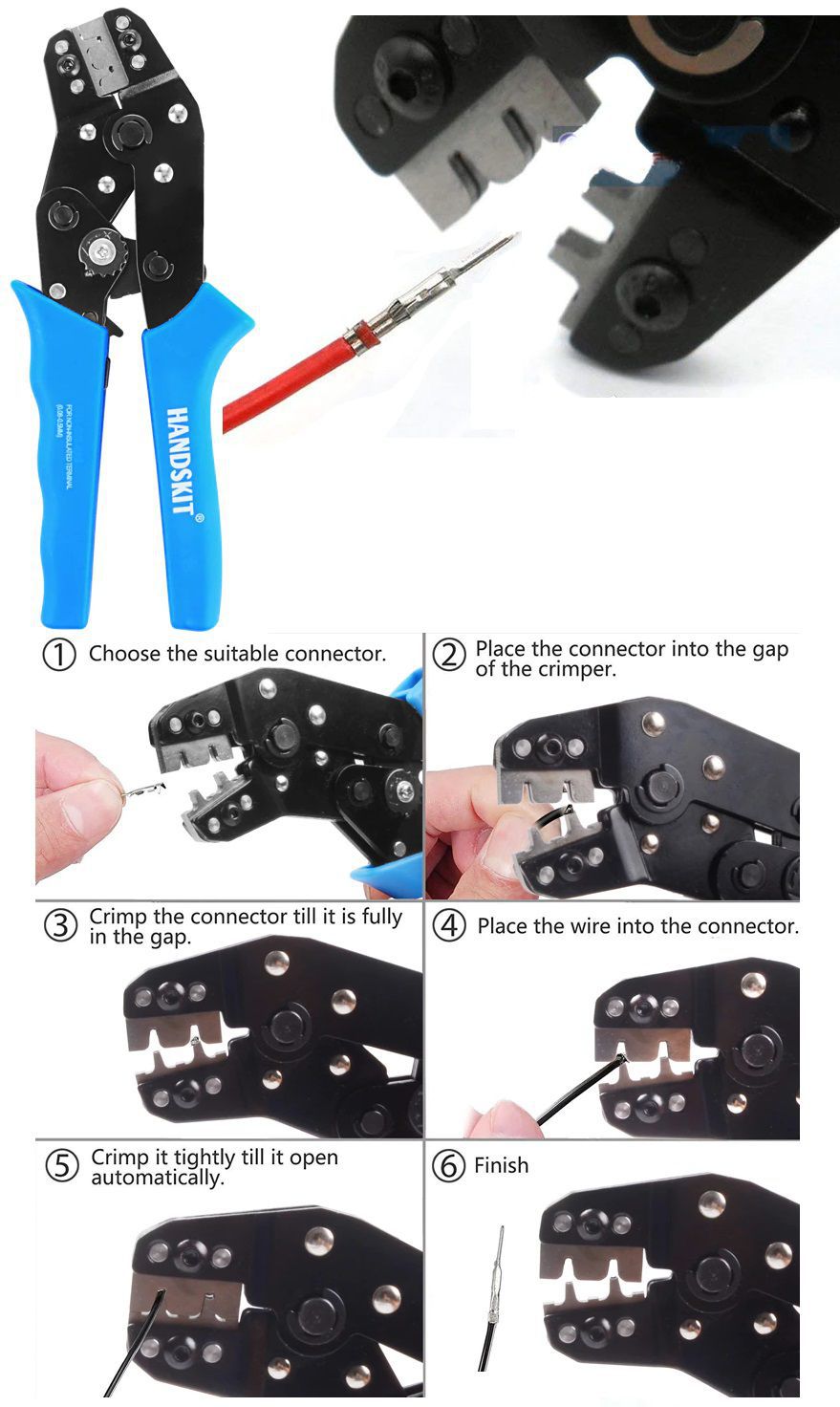 Alicates de crimpado Dupont, JST